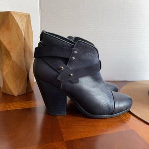 rag & bone Navy leather booties